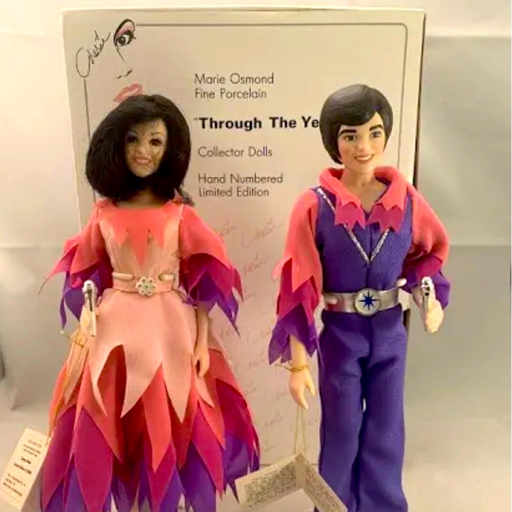 Donny and Marie Osmond Porcelain dolls limited edition, collector dolls.